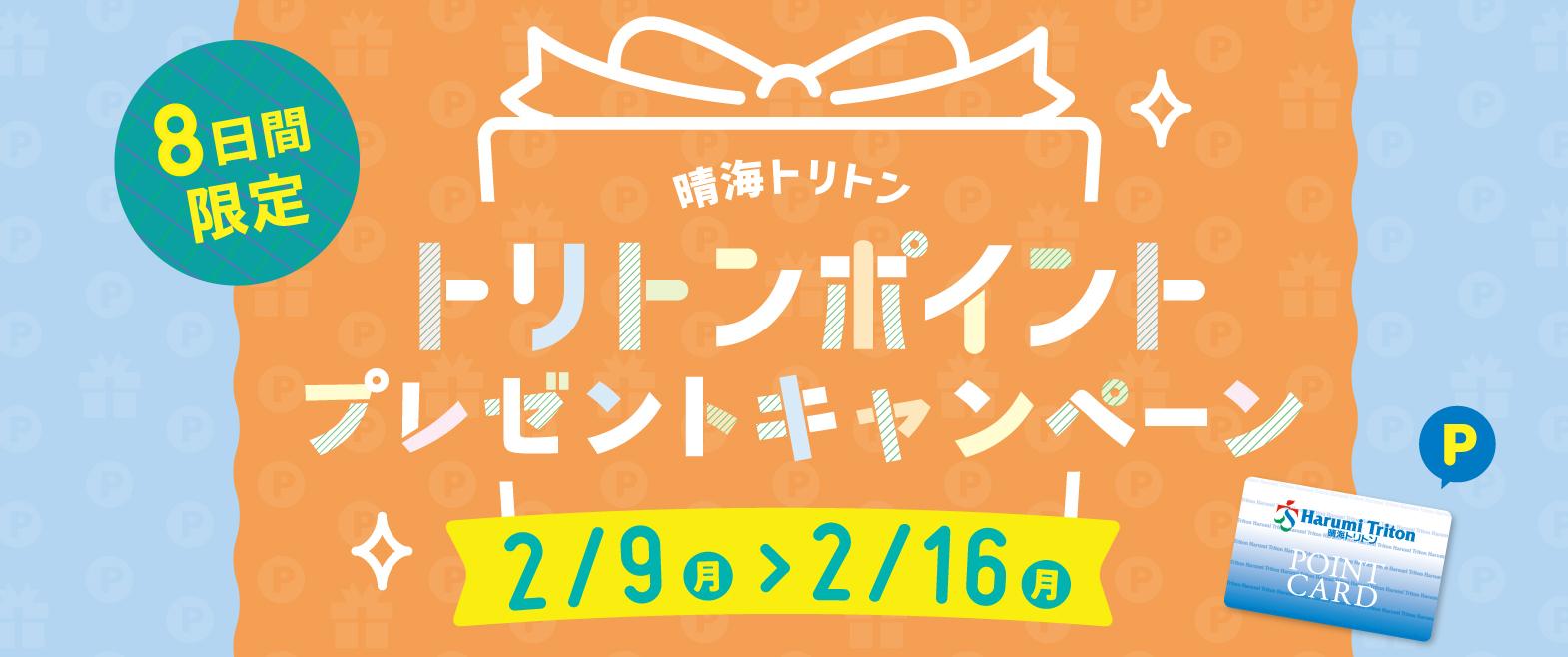 トリトンポイントプレゼントキャンペーン image